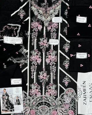 3 Pcs Women's Unstitched Embroidered Suit thumbnail 2