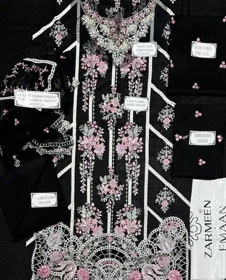 3 Pcs Women's Unstitched Embroidered Suit thumbnail 3