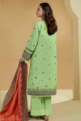 3 Pcs Women's Unstitched Printed Suit thumbnail 2