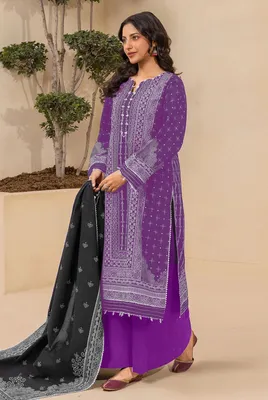 3 Pcs Women's Unstitched Printed Suit thumbnail 2