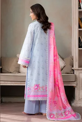 3 Pcs Women's Unstitched Printed Suit thumbnail 2