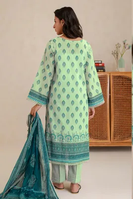 3 Pcs Women's Unstitched Printed Suit thumbnail 2