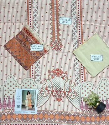 3 Pcs Women's Unstitched Printed Suit thumbnail 3