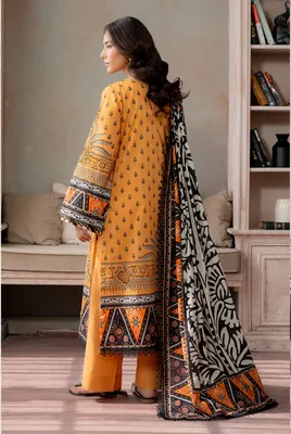 3 Pcs Women's Unstitched Printed Suit thumbnail 2
