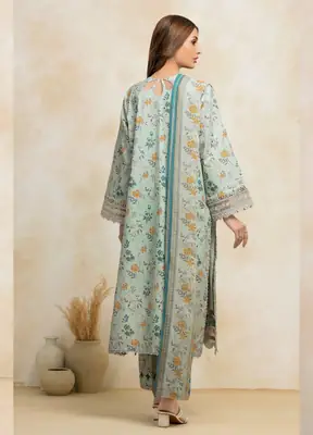 3 Pcs Women's Unstitched Printed Suit thumbnail 2