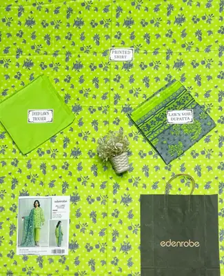3 Pcs Women's Unstitched Printed Suit thumbnail 3
