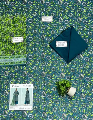 3 Pcs Women's Unstitched Printed Suit thumbnail 3