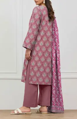 3 Pcs Women's Unstitched Printed Suit thumbnail 2
