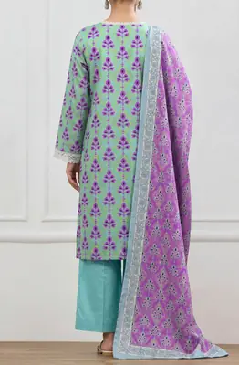 3 Pcs Women's Unstitched Printed Suit thumbnail 2