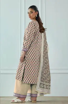 3 Pcs Women's Unstitched Printed Suit thumbnail 2