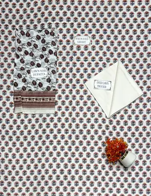 3 Pcs Women's Unstitched Printed Suit thumbnail 4