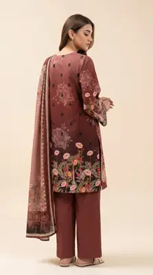 3 Pcs Women's Unstitched Printed Suit thumbnail 2