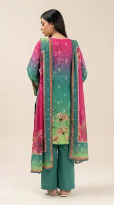 3 Pcs Women's Unstitched Printed Suit thumbnail 2