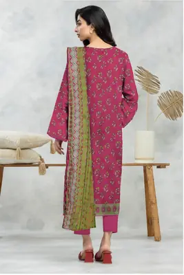 3 Pcs Women's Unstitched Printed Suit thumbnail 2