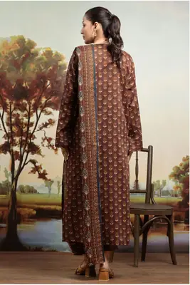 3 Pcs Women's Unstitched Printed Suit thumbnail 2