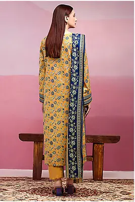 3 Pcs Women's Unstitched Printed Suit thumbnail 2