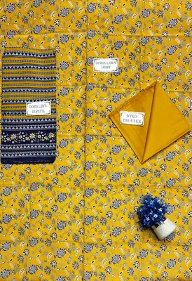 3 Pcs Women's Unstitched Printed Suit thumbnail 4