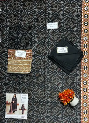 3 Pcs Women's Unstitched Printed Suit thumbnail 3