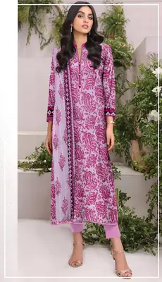 3 Pcs Women's Unstitched Printed Suit