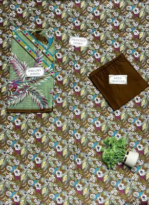 3 Pcs Women's Unstitched Printed Suit thumbnail 4