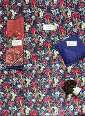 3 Pcs Women's Unstitched Printed Suit thumbnail 4