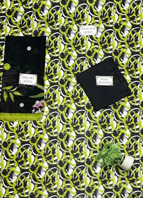 3 Pcs Women's Unstitched Printed Suit thumbnail 4