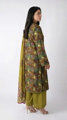 3 Pcs Women's Unstitched Printed Suit thumbnail 2