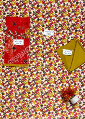 3 Pcs Women's Unstitched Printed Suit thumbnail 4