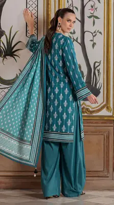 3 Pcs Women's Unstitched Printed Suit thumbnail 2