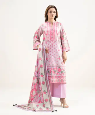 3 Pcs Women's Unstitched Printed Suit thumbnail 2