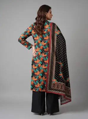 3 Pcs Women's Unstitched Printed Suit thumbnail 2