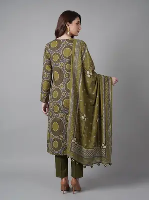 3 Pcs Women's Unstitched Printed Suit thumbnail 2