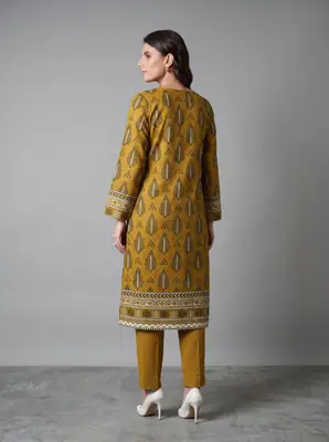 3 Pcs Women's Unstitched Printed Suit thumbnail 2