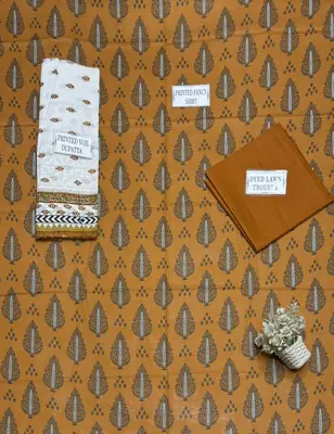 3 Pcs Women's Unstitched Printed Suit thumbnail 4