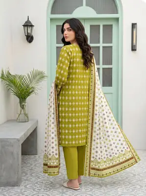3 Pcs Women's Unstitched Printed Suit thumbnail 2