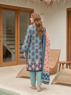 3 Pcs Women's Unstitched Printed Suit thumbnail 2