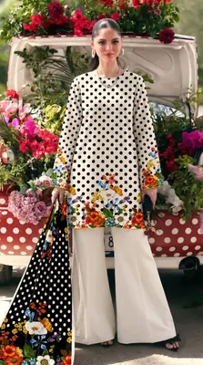 3 Pcs Women's Unstitched Printed Suit