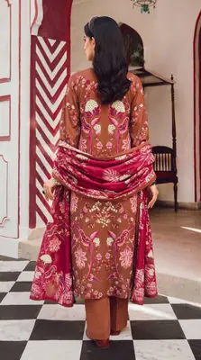 3 Pcs Women's Unstitched Printed Suit thumbnail 2