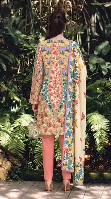 3 Pcs Women's Unstitched Printed Suit thumbnail 2