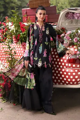 3 Pcs Women's Unstitched Printed Suit