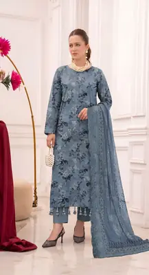 3 Pcs Women's Unstitched Printed Suit