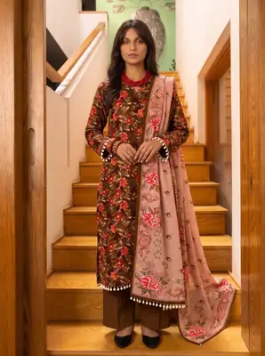 3 Pcs Women's Unstitched Printed Suit
