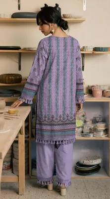 2 Pcs Women's Unstitched Embroidered Suit thumbnail 2