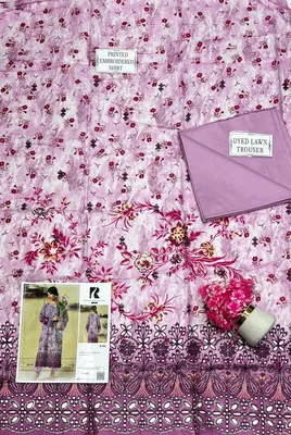 2 Pcs Women's Unstitched Embroidered Suit thumbnail 3