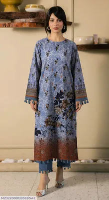2 Pcs Women's Unstitched Embroidered Suit Shirt Fabric