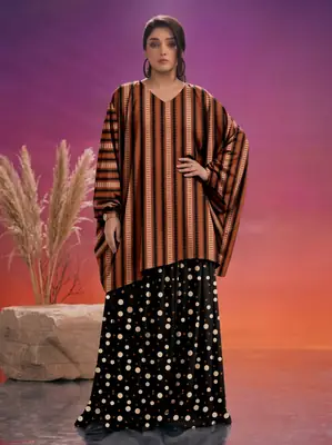 2 Pcs Women's Unstitched Printed Suit