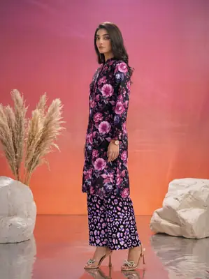 2 Pcs Women's Unstitched Printed Suit