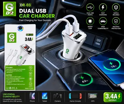3 in 1 Car Charging Adapter 1
