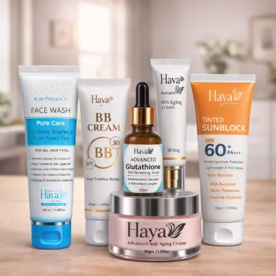 Haya by Rabi 6-in-1 Skincare Bundle – Complete Daily Skincare Set