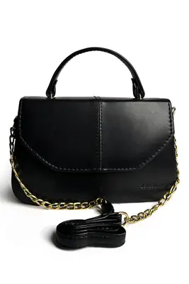 Women's PU Leather Plain Hand Bag